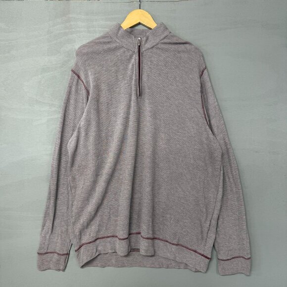 Peter‎ Millar 1/4 Zip Striped Cotton Pullover Sweater XXL - Picture 1 of 5